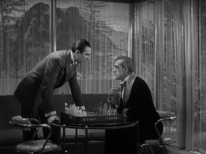Black Cat 1934 Lugosi Karloff chess