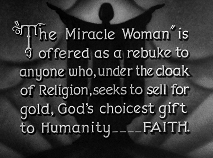 The disclaimer the film opens with. You can decide for yourself whether or not the film 