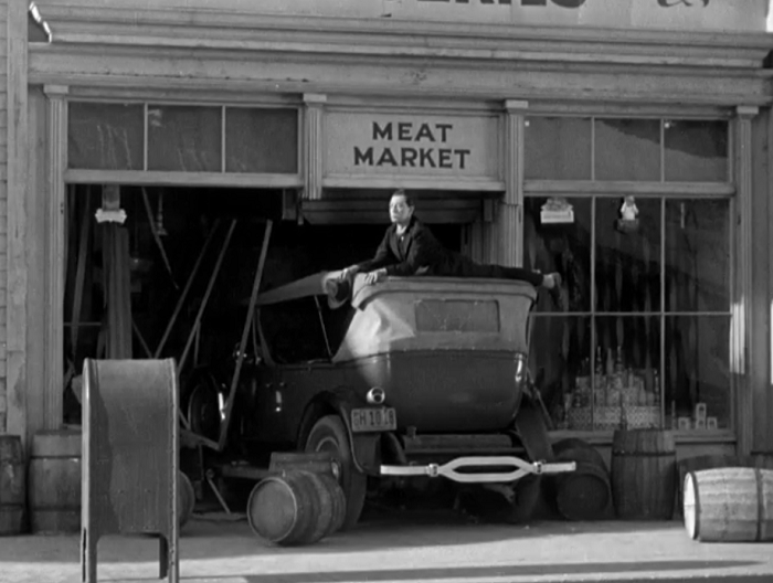 And so he rides gallantly off into... uh, the meat market. 