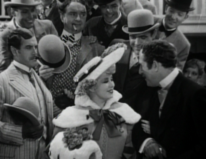 Mae West: the center of her own attention.