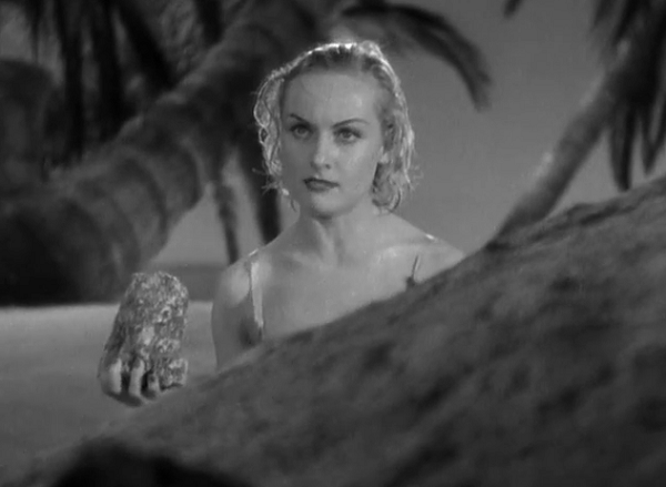 Ooooh, sit right back and you'll hear a tale, a tale of... Carole Lombard. And a rock.