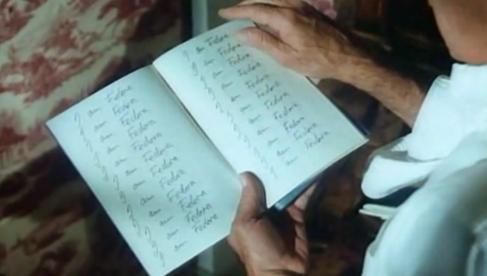 It's frightening until you notice she starts misspelling it on page 102 as 'Feddorra'.