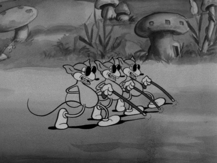 Three blind mice, staying alive. 