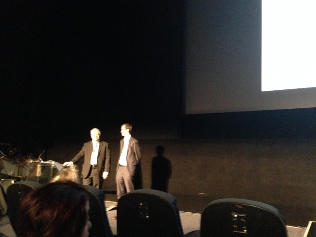The proud presenters and my crappy camera, together at last.