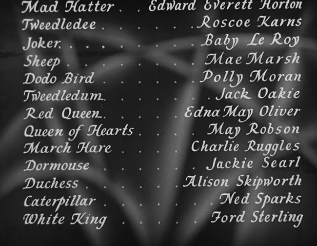 Alice in Wonderland 1933 Cast